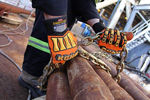 Ironclad KONG SDX2-04-L Original Oil & Gas Safety Impact Gloves, Large, Orange - size: Large (Pack of 1)