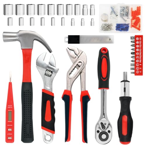 120-Piece Home Tool Kit with Toolbox for DIY & Home Repair