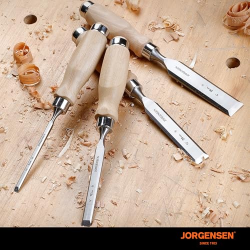 Jorgensen 4-Piece Wood Chisel Set, 1/4", 1/2", 3/4", 1" - size: 1/4", 1/2", 3/4", 1"
