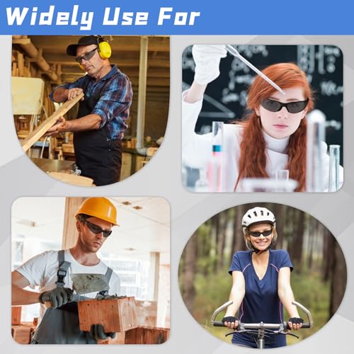 Tinted Safety Glasses Bulk of 50, ANSI Z87.1 Eye Protection Goggles | Anti-Impact, Anti-Scratch, Lightweight Polycarbonate Lenes, Bulk Safety Glasses for Woodworking, Carpentry, Road Maintenance - color: 118-50pc Grey
