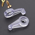 Cabinet Door Glass Retainer Clips Kit, Plastic, Clear, Offset 4mm, with Screws (Pack of 20) - style: A