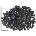 105 Pieces M4 x 8mm Button Head Socket Cap Screws, Thread Pitch 0.7mm, Sutemribor M4 Black Screws, 10.9 Grade Alloy Steel, Black Oxide Finish, Fully Threaded - size: M4 x 8mm, style: Button Head