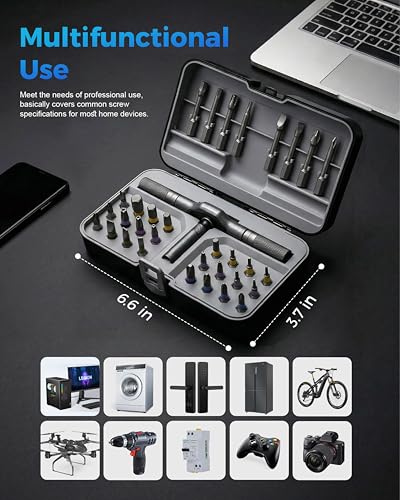 32-in-1 Magnetic Ratchet Screwdriver Set with Removable T-Handle