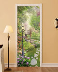 FLFK Door Mural Sticker - Scenic,Peel and Stick,Combined Size 32"x80",Split into 2 Pieces - color: Mt4782, size: 32"x80"