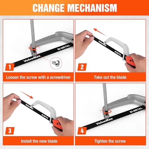 ValueMax Mini Hack Saw with Extra 1 Piece Bi-Metal 10 Inch Blade