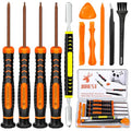 JOREST Repair Kit for Xbox One/360/X PS4 PS3 PS5, PH0 T6 T8 T10 Torx Security Screwdriver, Crowbars,Tweezers, Cleaning Tool for Controller and Console - style: XBOX