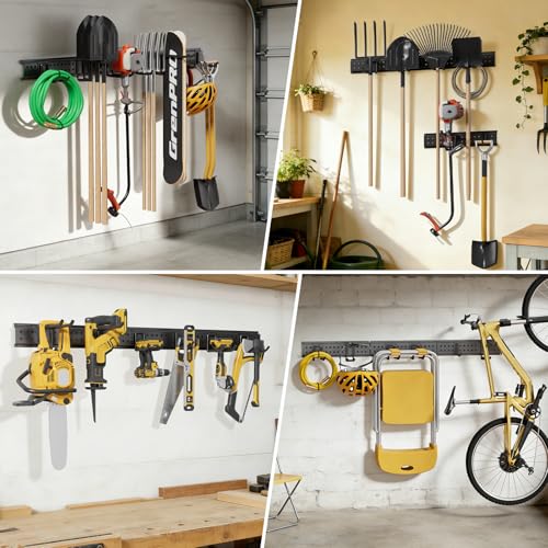GRENPRO 66 Inch Garage Tool Organizer with 10 Assorted Hooks, Holds 720 LBS - size: 66 inch