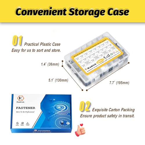 KADRICK M2-M5 Metric Screw Assortment,2000PCS Hex Socket Button Head - size: M2-M5 2000Pcs