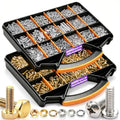 Nuts and Bolts Assortment Kit - Phillips Pan Head & Grade 8.8 Bolts - color: Silver - M3 M4 M5 M6 M8 1/4 5/16 3/8 #6 #8 #10