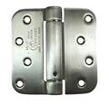 Hinge Outlet Spring Self-Closing Hinges, 4 Inch with 5/8 Inch Stainless Steel Highly Rust Resistant, Adjustable Door Closing, 4 Pack - color: Stainless Steel, size: 4" x 4" with 5/8" radius (Pack of 4)
