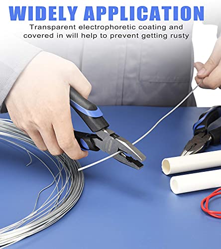 URASISTO 7-Inch Linesman Pliers with Rubber Grip Handle for Basic Repair, DIY Projects and Home - size: 7" Linesman Pliers