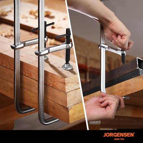 Jorgensen 12-Inch Light-Duty Drop Forged Steel Bar Clamps, 2-Pack - size: 12 Inch