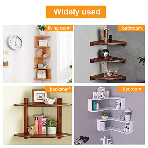 Luomorgo 3 Inch Floating Shelf Bracket, 4 Pcs Blind Shelf Bracket - size: 3 Inch