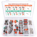 188PCS Deutsch Connector Kit,8 Sets 2/3/4/6/8/12 Pin Automotive Waterproof Car Electrical Wire Connectors Plug for Motorcycle, Truck, Car, Boats, Scooter(16-22AWG) - size: 188pcs