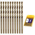 5/32 Inch Cobalt Drill Bits 10Pcs - HPHOPE M35 HSS Metal Twist Drill Bits Set, Jobber Drill Bits Length and Straight Shank, Suitable for Drilling in Hard Metal, Stainless Steel, Cast Iron - size: 5/32-inch, 10Pcs