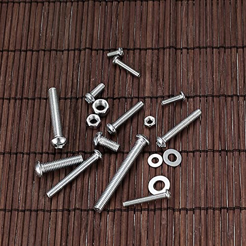 720 Pcs Nuts and Bolts Assortment Kit, M3 M4 M5 Carbon Steel Screws Bolts and Nuts and Washers Assortment Set, Assorted Cross Pan Head Machine Screws Set, with Storage Case