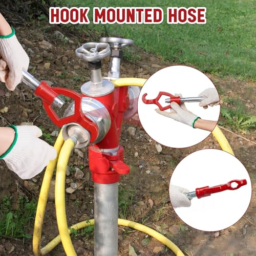 Tandefio 1 Pcs Fire Hydrant Wrench, 1-1/2" to 3", Red - color: Red, size: 1-1/2" to 3"