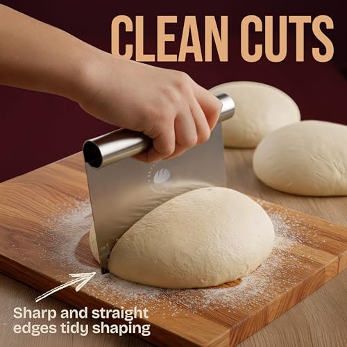 Superbaking Multipurpose Bench Scraper, 6" Grill & Dough Scraper with Ruler - size: Stainless Steel Grip