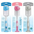 Dr. Brown's Reusable Sponge Baby Bottle Cleaning Brush with Suction Cup Stand, Scrubber and Nipple Cleaner, BPA-Free, Blue/Gray/Pink, 3-Pack - color: Multi-color Variety Pack, size: 3-Pack