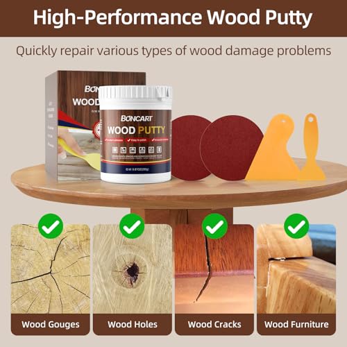 Boncart Wood Filler, 9.87 OZ Walnut Wood Putty - color: 9.87OZ Walnut
