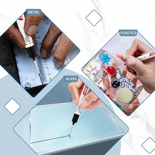 12 PCS Long Head Deep Hole Marker Pens,20mm Long Nib Marker, Longs Nose Markers, Waterproof Construction Markers Marking Tool,Permanent Markers Carpenter Ink marker Pens,Metal marking Pens - color: 12PCS-20MM-Red/Black/Blue/White
