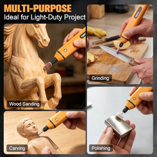 Mini Cordless Rotary Tool, Multi-Purpose Power Rotary Tool Kit (yellow) - color: Yellow