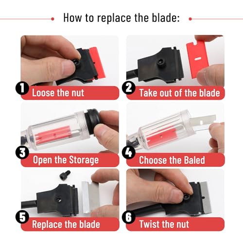 Bates- Long Reach Extension Scraper, 11-Inch Razor Scraper Tool