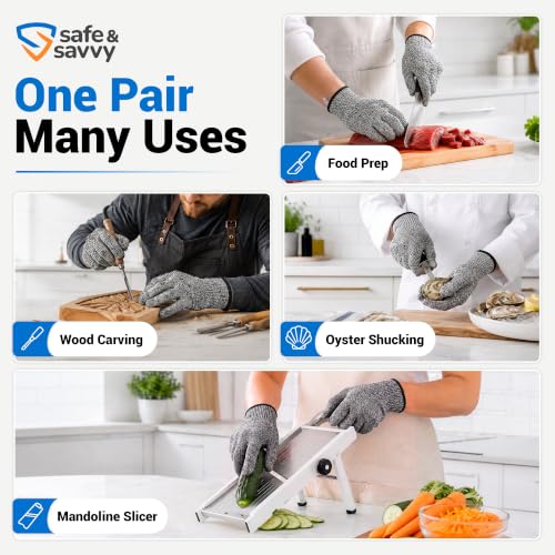 A5 Cut Resistant Gloves, Food Grade Kitchen Safety Gloves - color: Dark Gray, size: Small