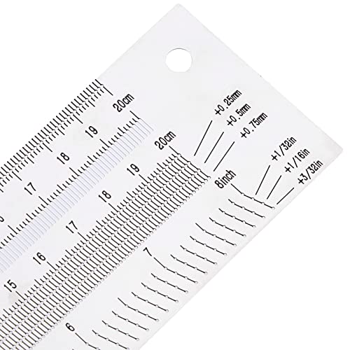 YWBL-WH T-Type Marking Ruler, 8 Inch Stainless Steel - size: 8 inches