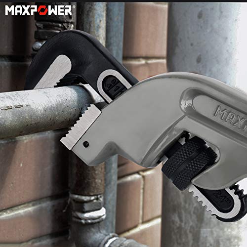MAXPOWER 24-inch Offset Pipe Wrench, Cr-Mo Jaw, 2.76” Opening - size: 24-inch, style: Offset Pipe Wrench