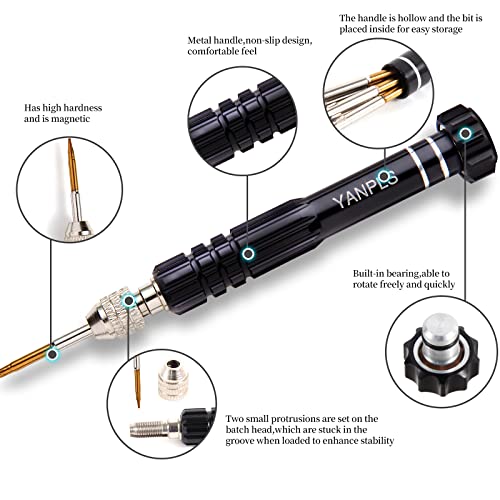 Mini Eyeglass Repair Kit Glasses Screwdriver Pocket Precision Tool - color: Black