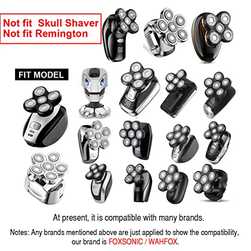Universal 2 PCS 5 Blades Head Shaver Replacement Heads for Mainstream Shaver Brands, Eelectric Shaver Replacement Replacement Blades (5D Black + Gold) - color: 5d Black + Gold