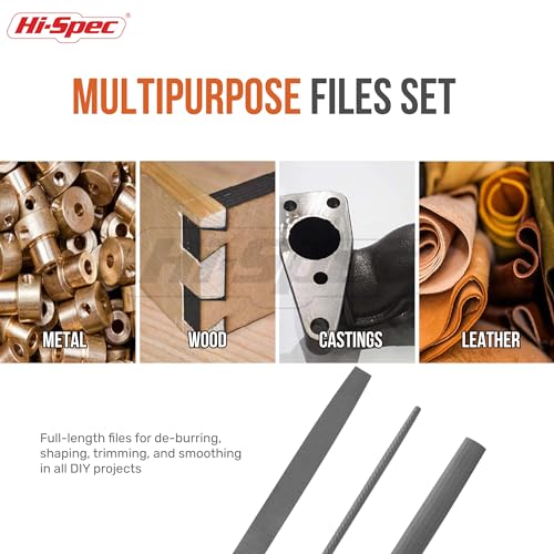 Hi-Spec Metal Hand File Tool Set for Wood, Metal and Craft Work with Case - size: 3 pieces