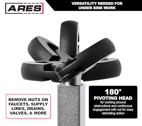 ARES 33001 11-16-In Telescopic Basin Wrench - Adjustable 1-3/8-In Jaw - size: Telescopic Basin Wrench