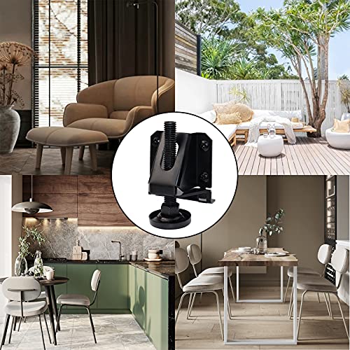 LOSCHEN 16 PCS Heavy Duty Adjustable Leveling Feet for Furniture,Hexagon Nuts Lock Furniture Legs Levelers,for Table, Cabinets, Workbench,Shelving Units and More