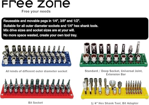 Free Zone 4-Piece Large Pegboard Set - color: Lime Green