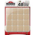 X-PROTECTOR Felt Furniture Pads - 48 PCS 1" - Felt Pads Floor Protectors - size: 1" 48 Beige, Square