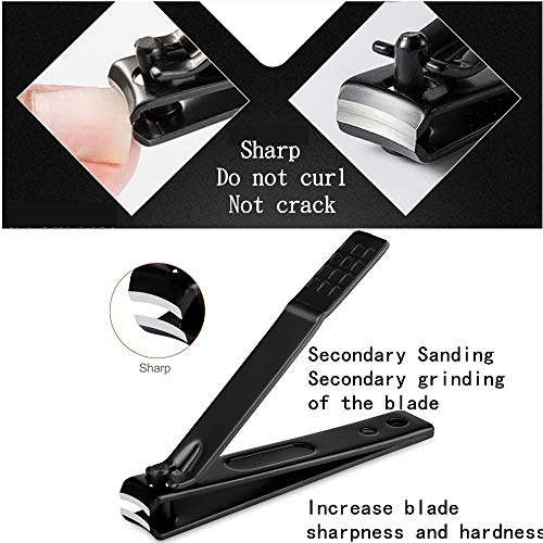 Aceoce Manicure Set Professional Nail Clippers Set Manicure Pedicure Kit - color: Black and Red