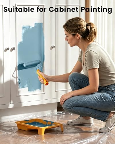 voomey 15 Pcs 6 Inch Paint Roller Kit with Small Paint Roller - style: 15pcs 6inch paint roller kit