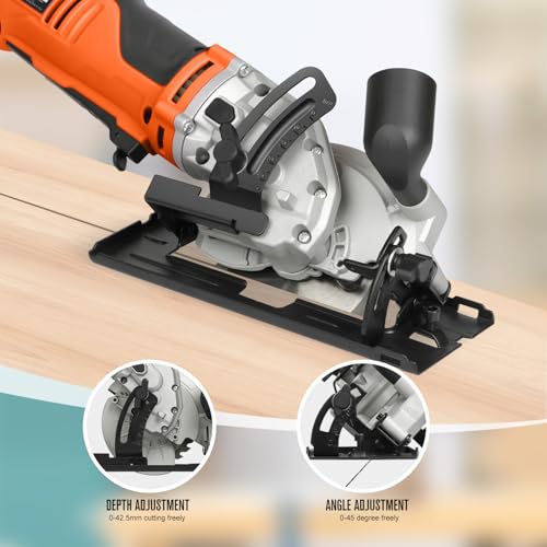 Yunirvana 710W Corded Mini Circular Saw,5200RPM Electric Circular Saw
