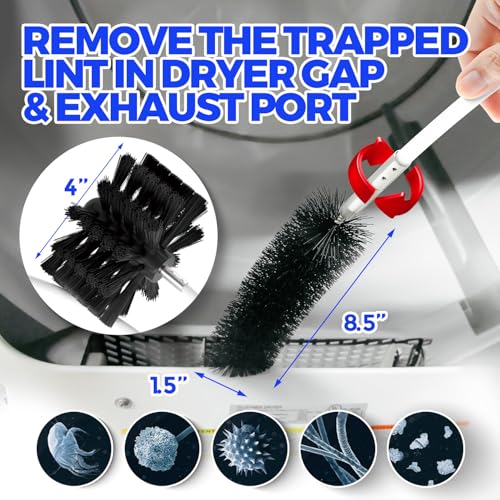 Holikme Dryer Vent Cleaner Kit - 35Ft Flexible Lint Brush for Deep Cleaning - size: 35feet