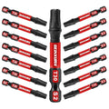 Geinxurn 15 Pieces T30 Impact Tough Magnetic Screwdriver Bit Set, 2 In. #30 Torx Head Power Bit Set, S2 Alloy Steel T30 Star Bit Set - size: 2"-15PCS, style: T30