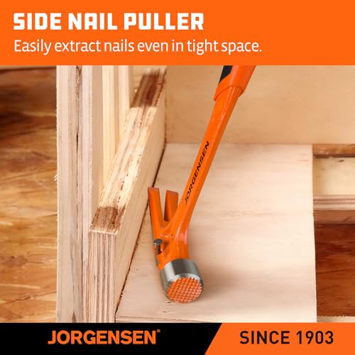 JORGENSEN 20 oz One-piece Forged Rip Claw Hammer with Magnetic Nail Holder - size: 20 oz