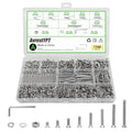 1160Pcs M3 Countersunk Flat Head Phillips Machine Screws Assortment Kit, Nuts Washers with Screwdriver, M3x6/8/10/12/16/20/25/30mm for Electronics & Machinery - size: M3x6/8/10/12/16/20/25/30-1160Pcs