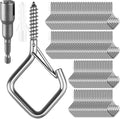 100 Pcs 304 Stainless Steel Eye Screw Hooks for Hanging Heavy Duty.Windproof Ceiling Hooks for Hanging Plants,Cup,Wind Chime,Bird Feeders,Christmas String Lights at Indoor&Outdoor 2.2 Inch - size: 100 PCS