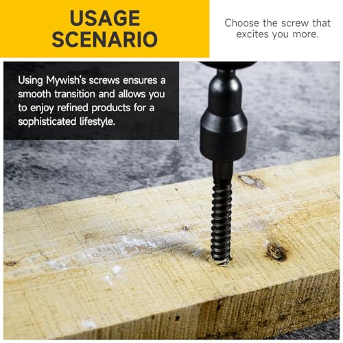 MYWISH (20Sets) 1/4" x 2-1/2" Hex Head Lag Bolts, Heavy Duty Lag Screws with Washers, 304 Stainless Steel Bolts 18-8, Lag Screws Wood Screws, Partial Thread Black Oxide, 1/4 Bolt - size: 1/4 x 2-1/2" (20 set)