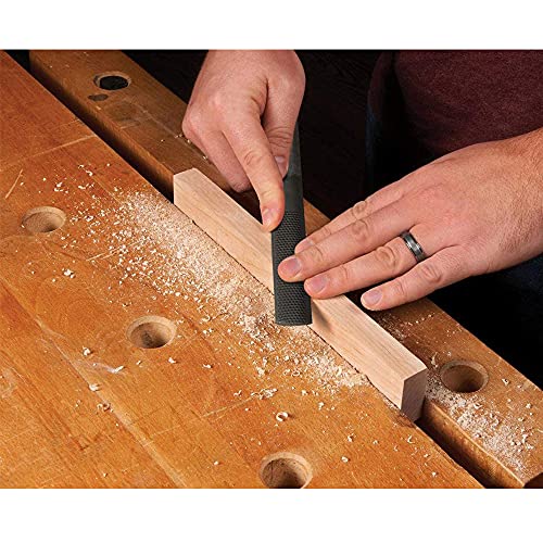 Wood Rasp File 4 Way Hand File and Round Rasp, Half Round Flat & Needle Files Wood Rasp Set for Sharping Wood and Metal Tools - style: 4 in 1 Rasp