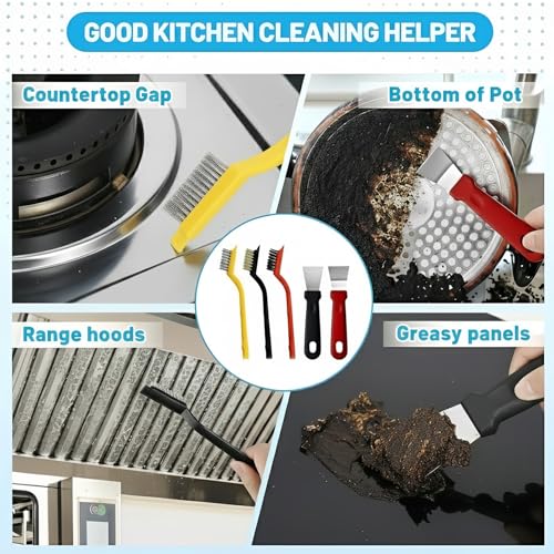 23Pcs Crevice Cleaning Brush Set, Hard Bristle Scrub Brushes Tools for Gaps