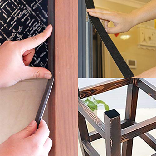 Foam Tape Weather Stripping Window Seal,1"Wx1/8"T High Density Seal Strip,Adhesive Closed Cell Weather Strip(Total 30FT,Black) - size: 1"W x 1/8"T x 30FT