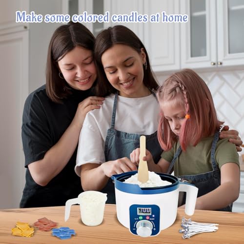 KQU Digital Wax Melting Pot with Temperature Control for Candle Making - size: Wax Melting Pot Kit 9pcs
